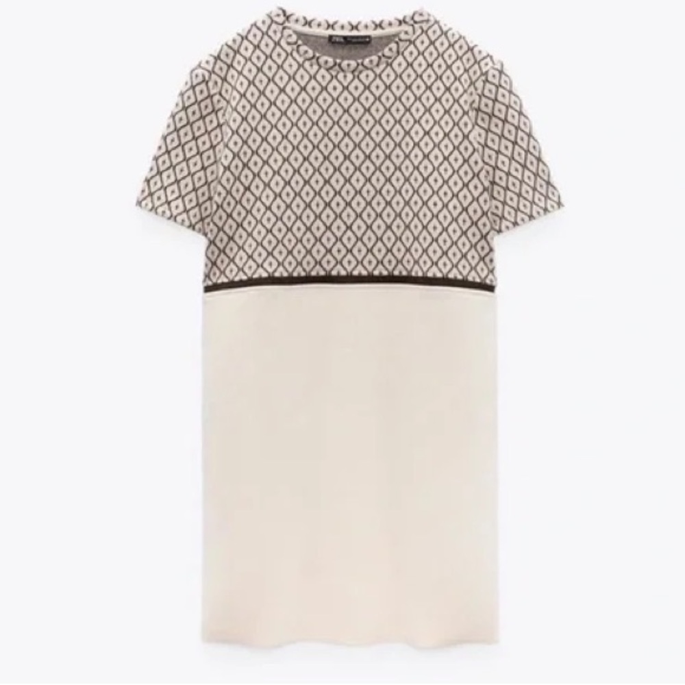 ZARA Combination Jacquard Dress size XL